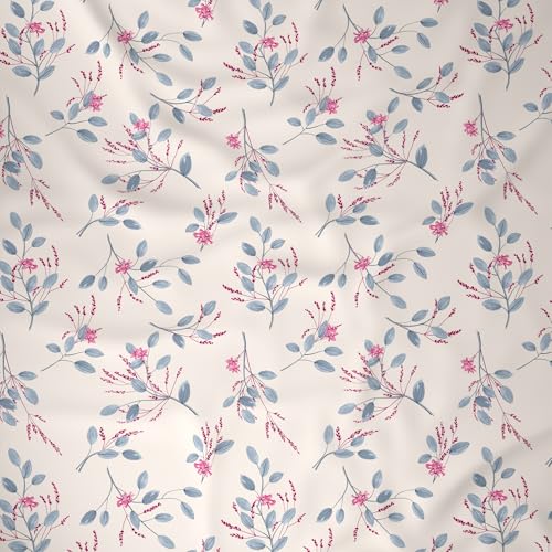 Image of Raymond Home 200TC Affair Cotton Rich Super Soft Floral Double Bedsheet (2.29 Mx2.54 M) with 2 Pillow Covers(46 CM x 69 CM) - White & Pink
