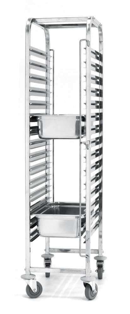 HENDI Carro bandejero, 15 x GN 1/1, Capacidad de Carga 150 kg, 440x610x(H) 1710mm, Acero Inoxidable