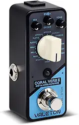VALETON Pedal de efeitos de guitarra de reverberação digital Coral Verb II