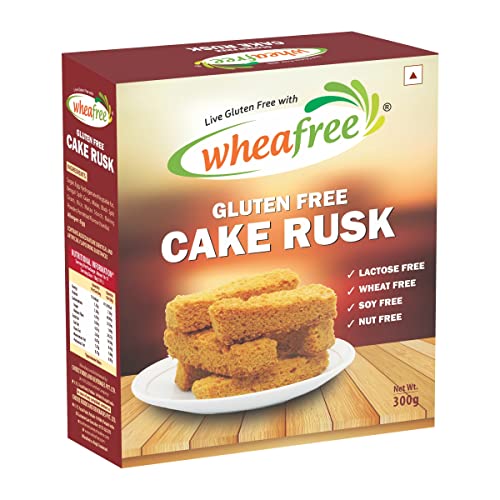 Image of Wheafree Gluten Free Cake Rusk (300 Grams) Non-Veg | Tasty, Crunchy and Crispy | Best Tea Time Snacks | No Maida | 100% Wholesome Ingredients (Pack of 2)