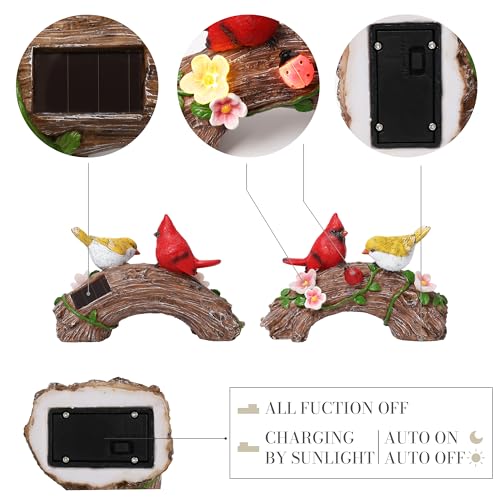 Teresa'S Collections Garden Statues Bird With Solar Outdoor Light For Garden Decor thumb #4