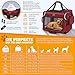 TRESKO® Hundebox faltbar inkl. Leckmatte, Spatel & Reflektoren M 61x42x42cm | Transportbox für Hunde und Katzen | Hundetransportbox Auto für kleine & große Hunde | Hundetasche robust Rot