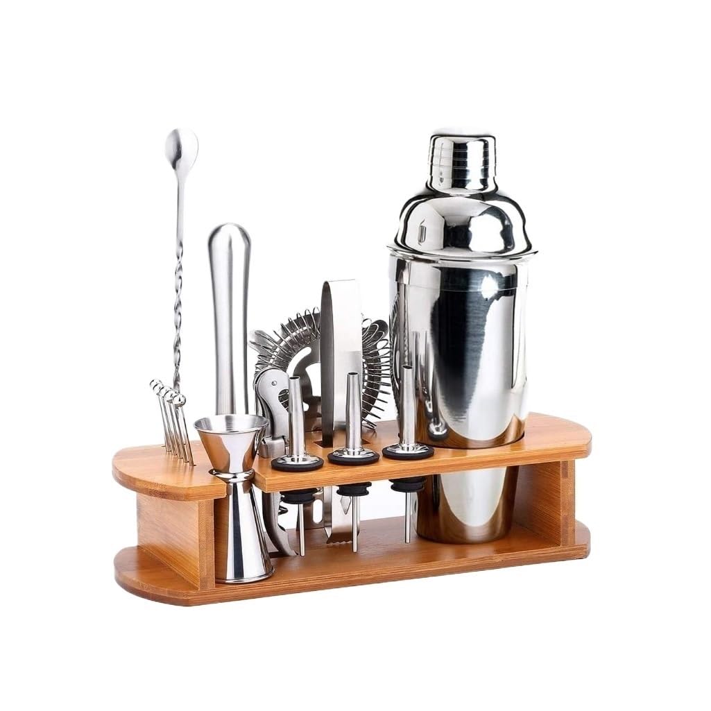 Juego de Cocktail Shaker Juego de 16 Piezas de coctelera de Acero Inoxidable, coctelera, Barra de Barman, Herramientas Profesionales, Juego Completo de coctelera Coctelera Profesional Herramientas (C