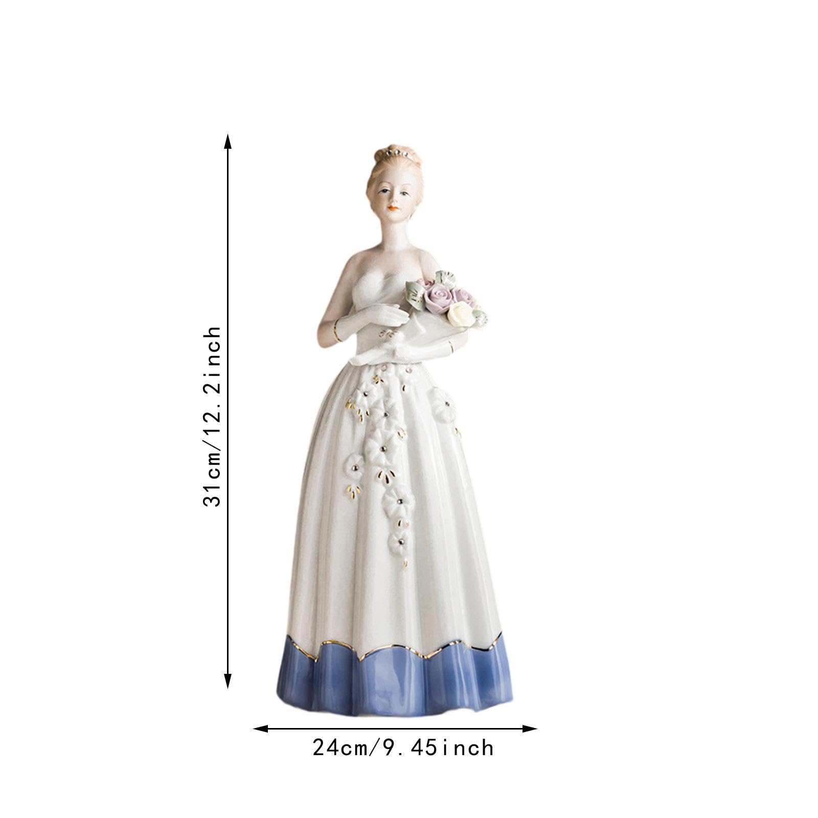 Figura de porcelana, cerámica, escultura, figura de boda, estatua para presentación, encimera, regalos de San Valentín, novia, esposa, novia