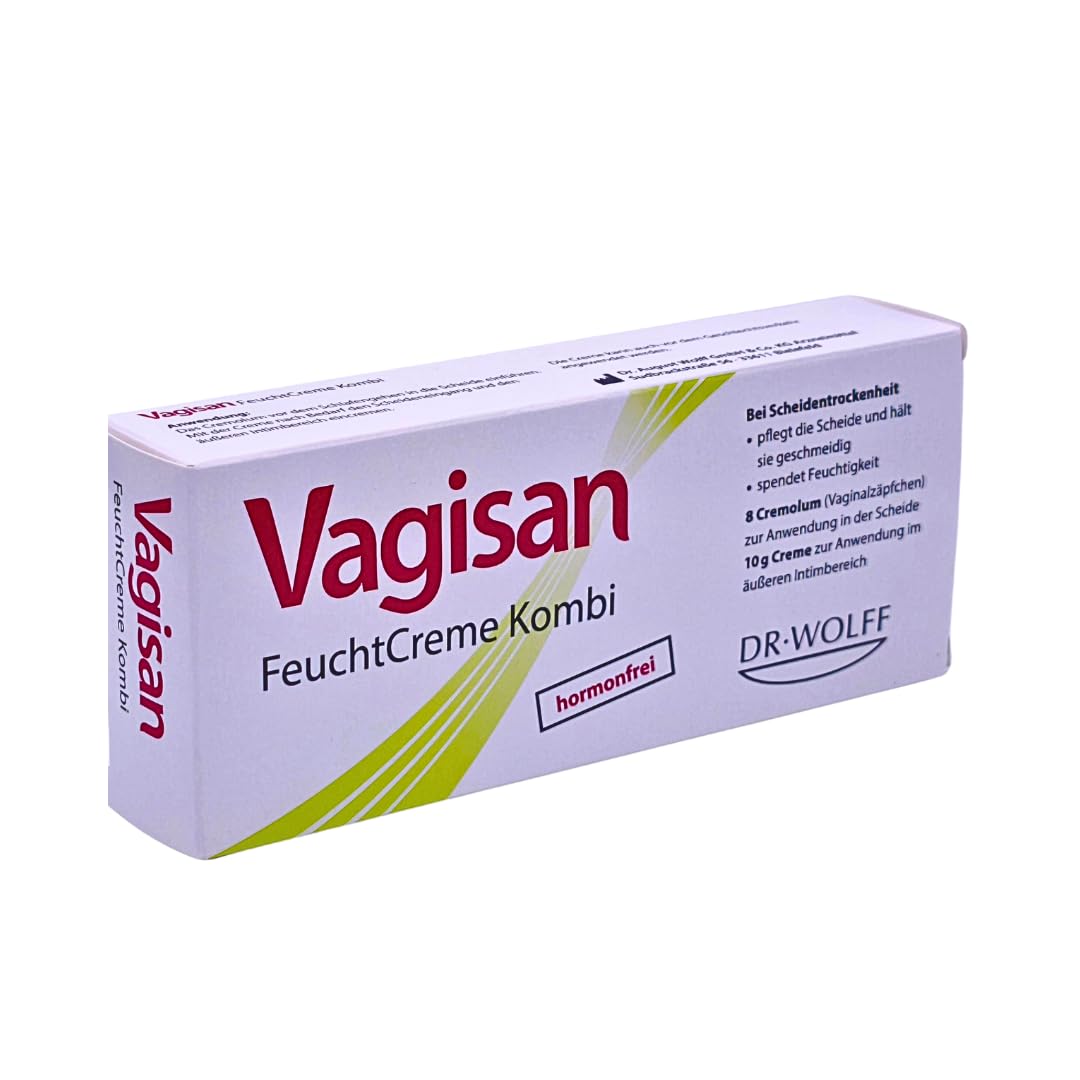 Vagisan FeuchtCreme Kombi 8 Cremolum + 10 g Creme I Hormonfreie Intimpflege bei Scheidentrockenheit, Brennen, Juckreiz I Ohne Applikator & pH-optimiert I Spar-Set plus Pharma Perle give-away (3x)