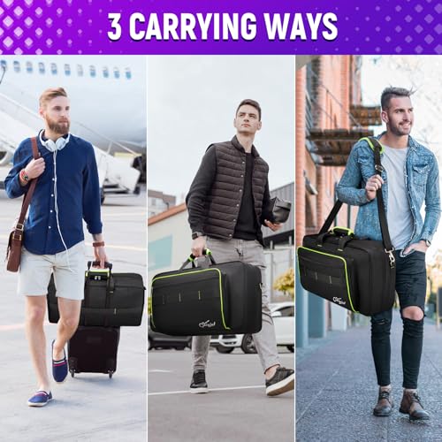 SNIGJAT DJ Controller Case for DDJ-FLX4/ DJ 400/ DDJ-REV1, Padded DJ Controller Bag with 5 Pockets for Laptop, Headphones, Cables, DJ Carrying Case with Adjustable Shoulder Strap, 21.5\"x11.8\"x2.5\"