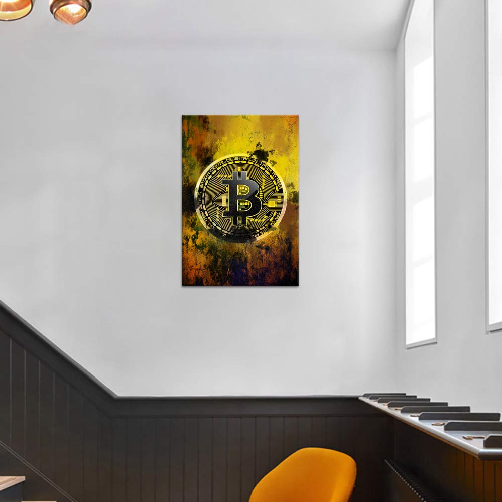 Amazon.com: Bitcoin Inspirational Wall Art Motivational Entrepreneur  Pictures Cryptocurrency Trader Hodler Canvas Painting Modern Hodl Crypto  Btc Posters Prints Artwork for Office Decorations Framed (24¡±Wx36¡±H):  Posters & Prints