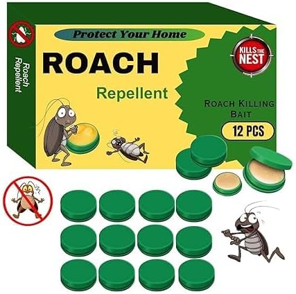 Natural Cockroach Killer Bait | Eco-Friendly Roach Repellent Traps for Kitchen, Bathroom & Cabinets | Indoor & Outdoor Cockroach Control with Anti-Roach Gel | Non-Toxic, Child & Pet-Safe Pest Solution