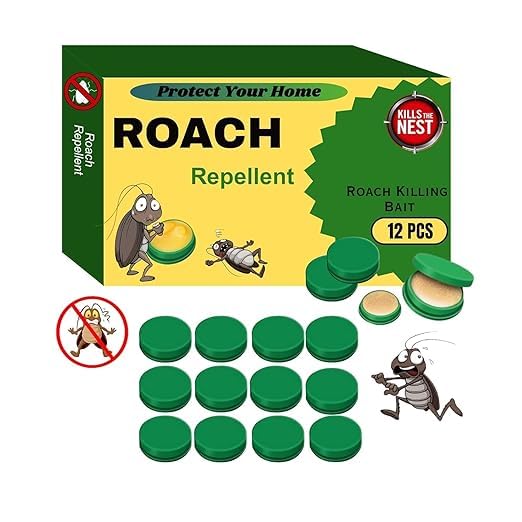 Natural Cockroach Killer Bait | Eco-Friendly Roach Repellent Traps for Kitchen, Bathroom & Cabinets | Indoor & Outdoor Cockroach Control with Anti-Roach Gel | Non-Toxic, Child & Pet-Safe Pest Solution