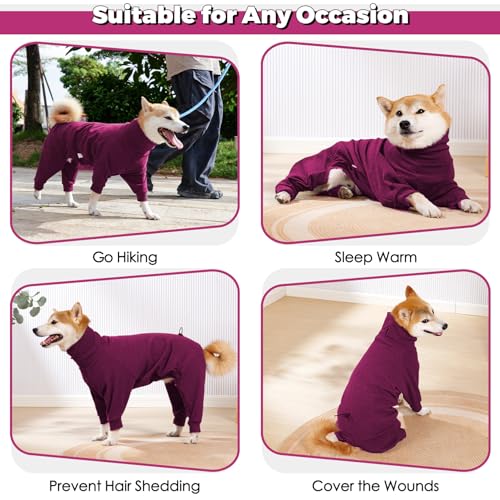 Dotoner Fleece Hundepullover Wintermantel Hundemantel Grosse Hunde Fleecejacke mit Beinen Hundebademantel für Kleine Mittelgroße Haustiere Hundebekleidung,Chihuahua,Beagle,Weicher Hunde Pyjamas