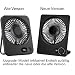 Imagen de Foumteex Mini Ventilador Portatil 3600mAh Ventilador de Mesa 180 ° Plegable Silencioso Pantalla LED Fan para Oficina Mesa Hogar Fitness Viajes Exterior Negro