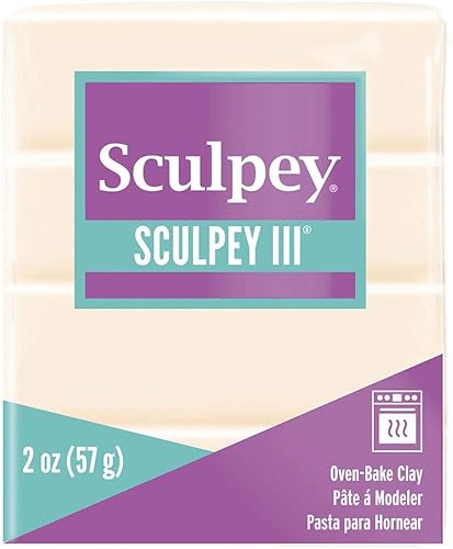 Sculpey III Polímero Horno Horno Arcilla, Translúcido, No Tóxica, 2 oz bar