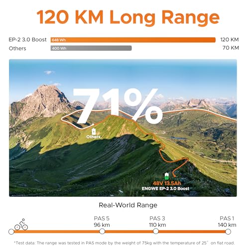 ENGWE E-Bike LCD-Display zeigt PAS-Modus - Detailansicht von ENGWE E-Bike Klapprad Deal bis 120km – Dealfoxx.de