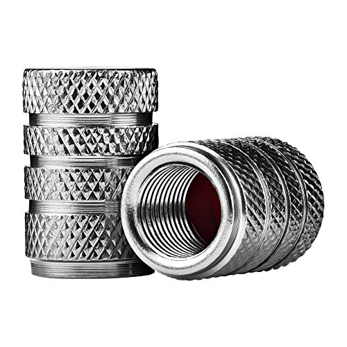 Valve-Loc Barrel Tire Valve Caps (10-Pack) Universal Stem Covers for Cars, SUVs, Bike and Bicycle, Trucks, Motorcycles | Heavy-Duty | Airtight Seal | Light-Weight Aluminum Alloy | Screw-On (Gun Grey)