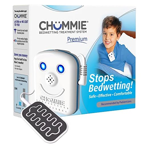 Chummie Premium Bedwetting Alarm for Deep Sleepers - Award Winning, Clinically Proven System with Loud Sounds, Bright Lights and Strong Vibrations, Blue