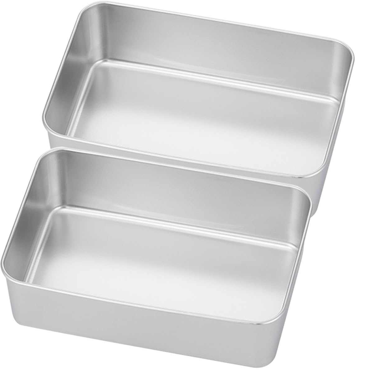 HOMSFOU Acciaio Inox Teglia da Forno 2 Pezzi per Tiramisù