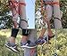 HUAWELL Electric Utility Pole Climbing Set,Pole Climbing Shoes with Adjustable Diameter, High-Intensity Mn Steel Alloy for Electrician Pole Smooth Pole, Pair by Set