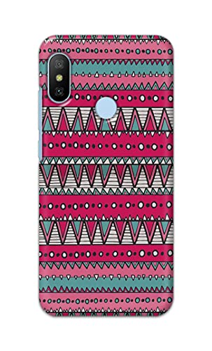Image of Printed Hard Back Cover Case for Mi A2 Back Cover (Geometric Vintage Pattern) -1803