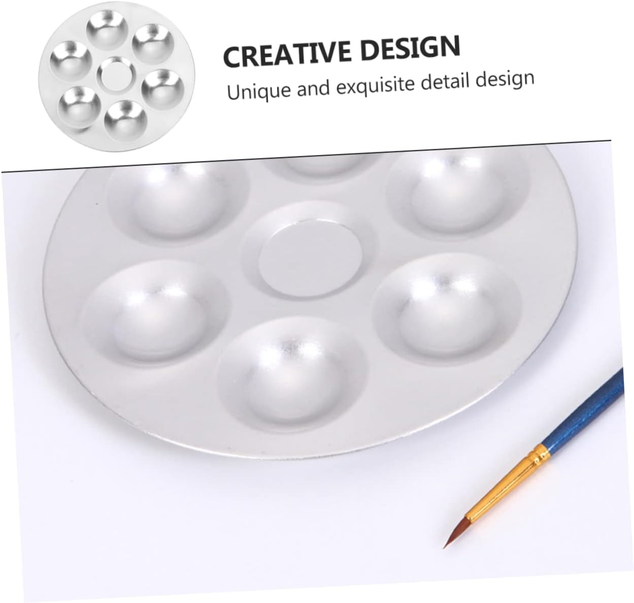 2Pcs Stainless Steel Color Mixing Tray Durable Painting Pallet for Pigment Mixing Easy Clean Artist Palette for Watercolor and Oil Painting for Art Projects