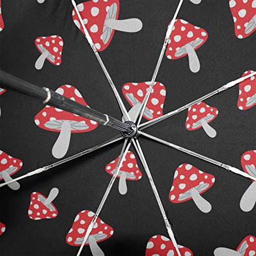 Sletend Mushroom Cartoon Portable Folding Windproof Automatic Umbrella,One Touch Auto Open And Close Button Compact Travel Umbrella For Women Men Kid #TOP4