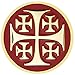 Jerusalem Cross Lapel Pin