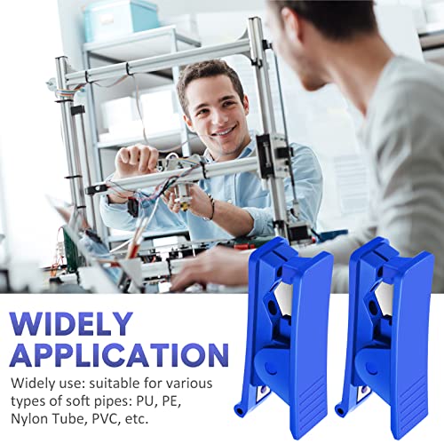 Image of 9 Pieces PTFE Plastic Tubing Cutter Hose Tube Cutter Pipe Accurate Tube Cutting Tool for Nylon PVC PU Tubing and Hose Cut up to 3 /4 Inch OD (Blue)