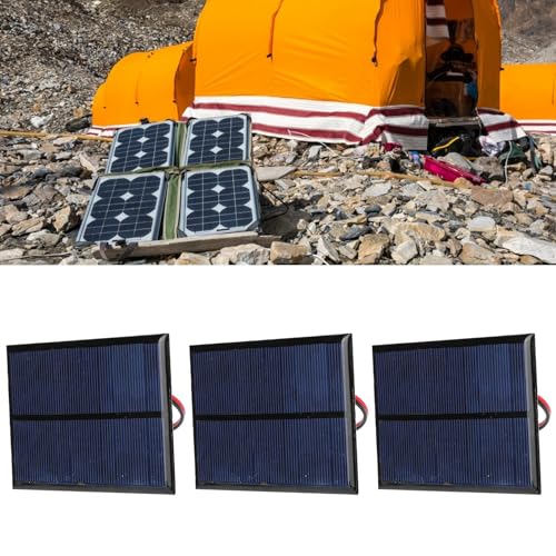 Risegun Mini-Solarzellen-Panel, 3pcs Solar Panel Kleine Leistungsmodulplatte, 5V 200MA 30 cm Zellen Sonnenkollektor für Solarenergie