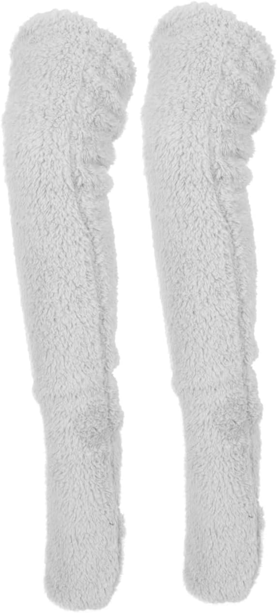 1pair Plush Stockings for Women Socks Cozy Slipper Knee-high Stockings for Cold Weather Birthdays and Holidays and Comfortable Fleece Design
