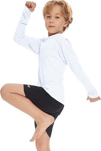 Miniatura 2 de Durio Camiseta de manga larga con protección solar UPF 50+ para niños, camiseta de natación