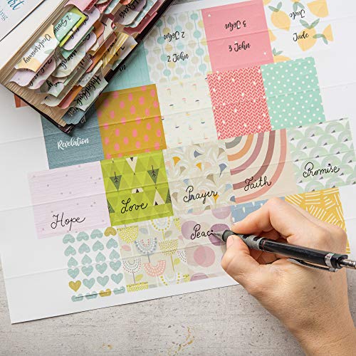 DIVERSEBEE Abas bíblicas laminadas (impressão grande, fácil de aplicar), suprimentos de diário de es