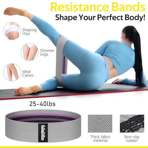 Image of WALITO 8Pcs Barbell Pad Set for Hip Thrust - Squat Pad,Gym Accessories for Women with Bar Bad,Bench Press, with Gym Ankle Straps,Resistance Bands for Working Out,Lifting Strap,Carry Bag