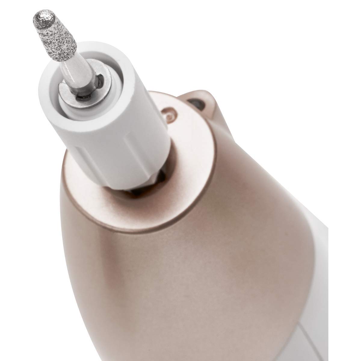 ProfiCare, PC-MPS 3004, Kit de manucure/pédicure électrique avec 7 éléments de soin pour ongles 5 niveaux de réglage LED Lampe LED et sac de rangement pratique Blanc