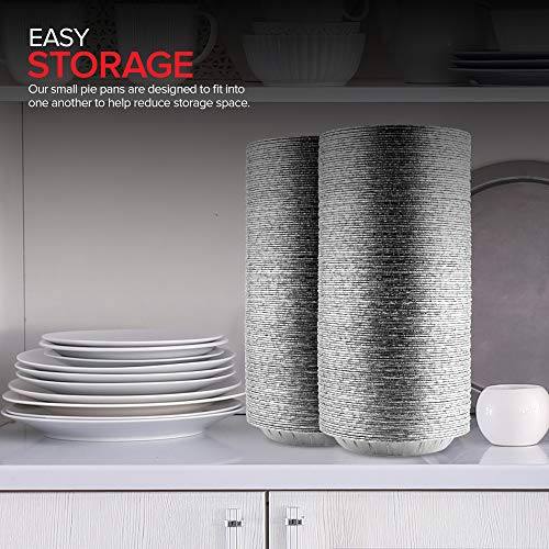 image for Stock Your Home 6 Inch Aluminum Foil Pie Pans (50 Count) - Disposable 