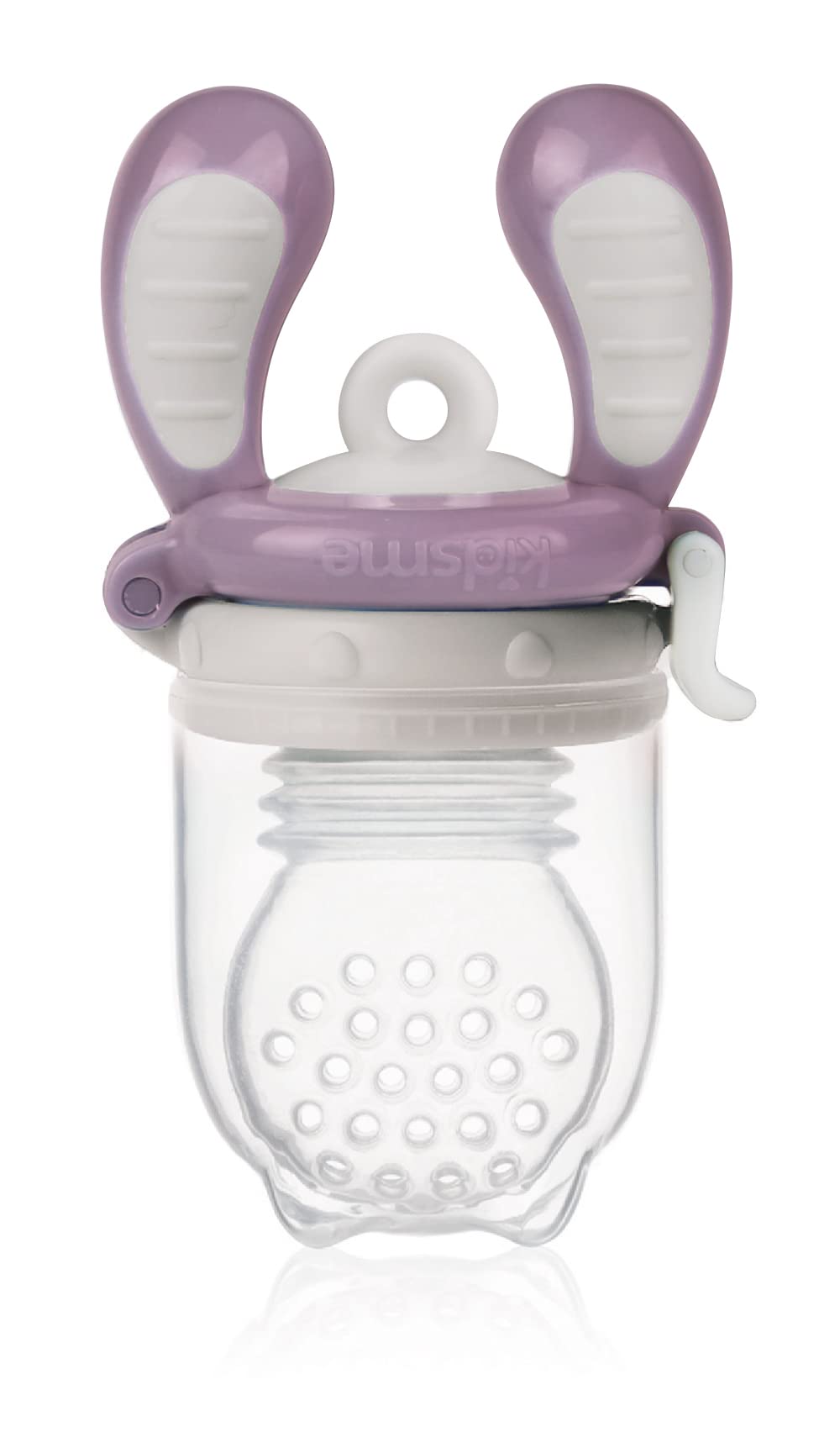 kidsmeSilicone Food Feeder Max (L) for baby girl, from 6 months and above - Plum