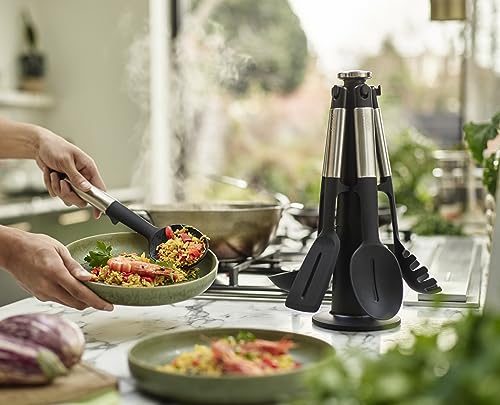 image for Joseph Joseph Elevate 5-piece Silicone Kitchen Utensils Carousel, BPA 