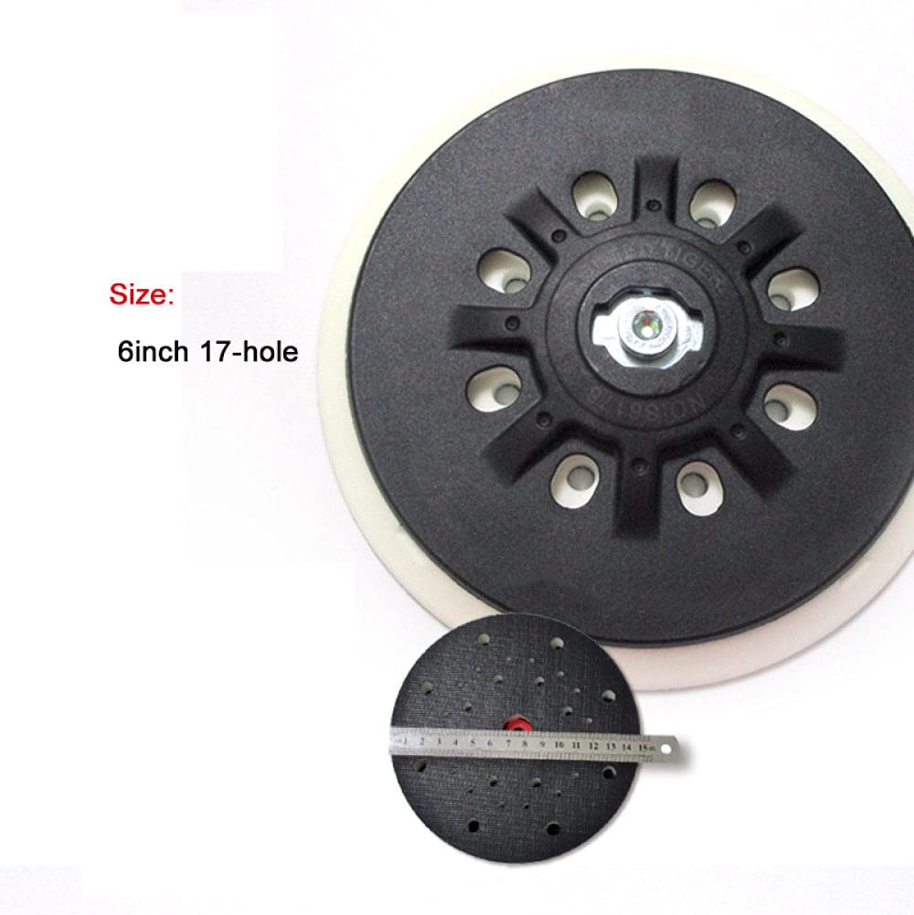 1 Uds 6 pulgadas 150mm multi-agujero libre de polvo suave/duro almohadilla de lijado lijadora placa de respaldo gancho bucle para lijadora pulido pulido, duro