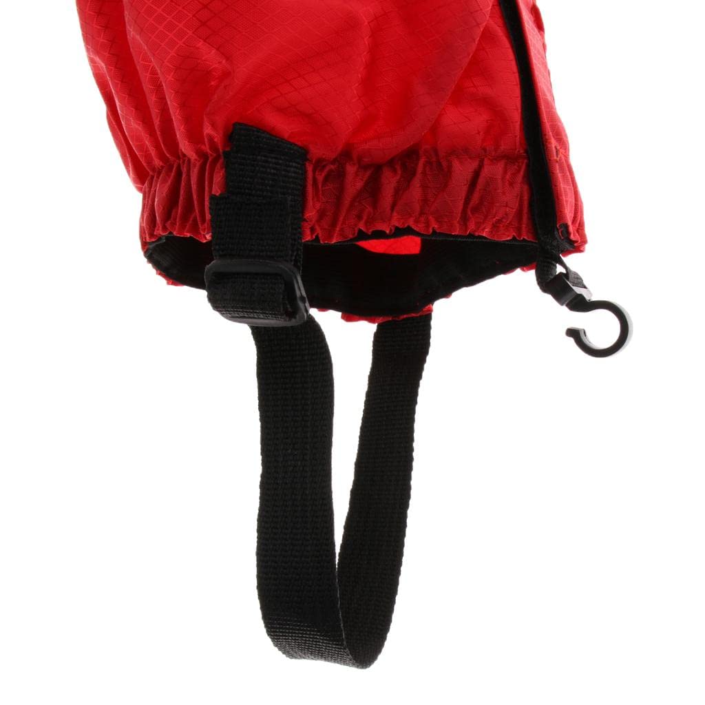 2 Pares Polainas Impermeables para Senderismo Trekking Escalada de Oxford Ajustables con Gancho Protector de Botas Y Pierna para Caminar Montaña