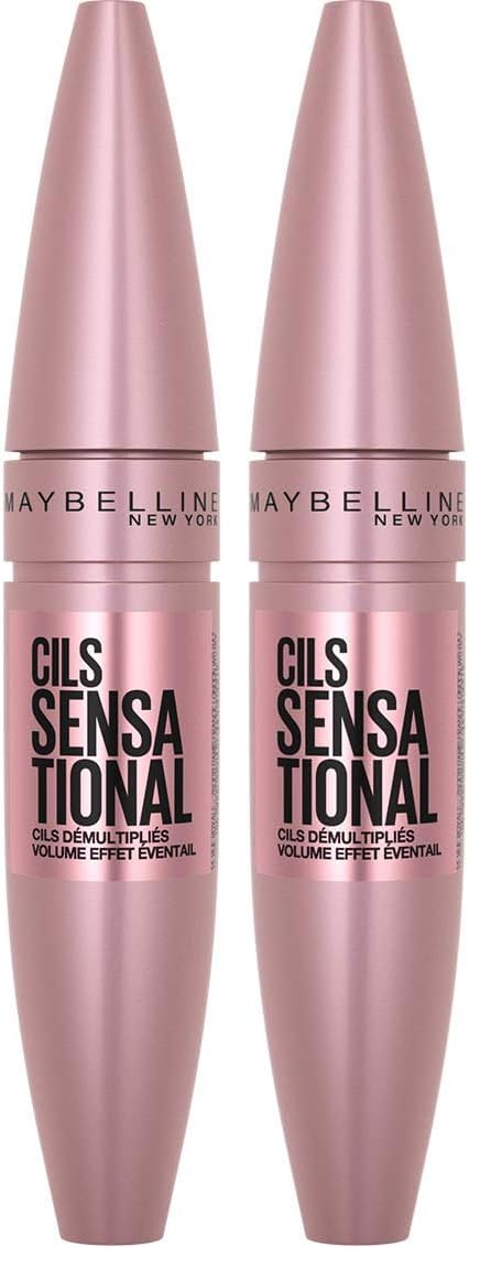 Maybelline New-York - Mascara Volume - Cil Sensational – Teinte : Very Black, 9,5 ml (Lot de 2)