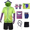 Anime costume Animal cat Halloween green uniform set cosplay costume