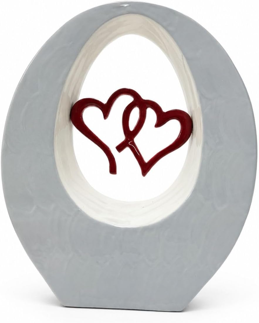 Infinity Love Memorial Urn for Human Ashes Adult – Large Cremation Urn for Men & Women, Decorative Funeral Urn for Ashes, Handmade Memorial Urn with Heart Design