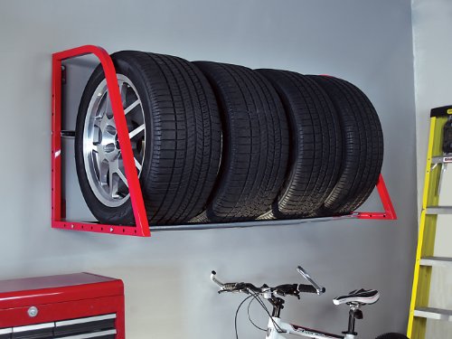 HyLoft Model 01012 Tire-Loft Multi Tire Storage System, 48-Inch wide by 36-Inch Deep,Red - Thumbnail 4