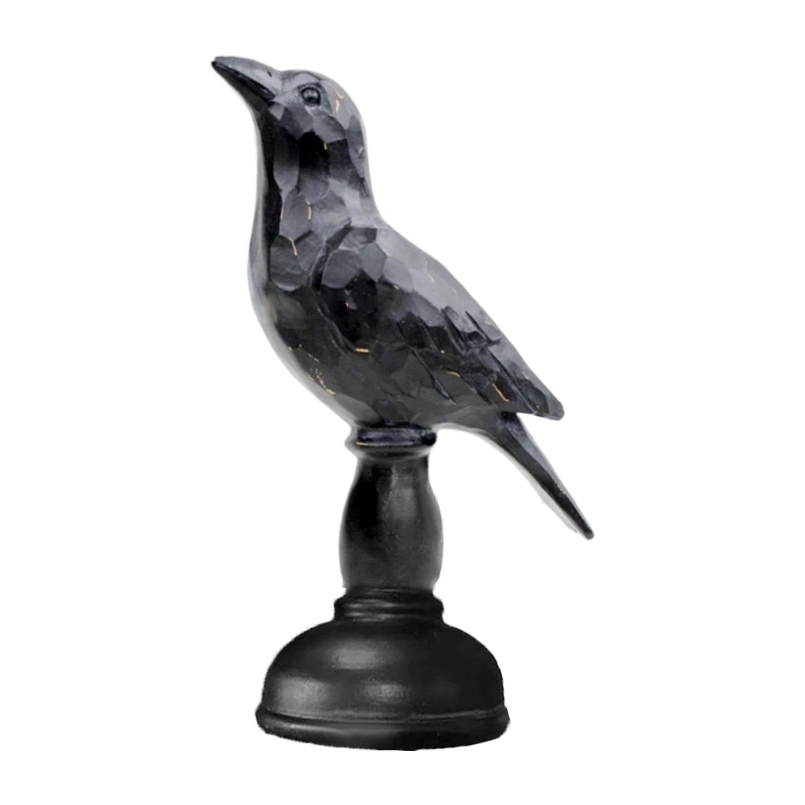 Escultura de cuervo de resina – Estatua de cuervo, Figura de cuervo, Decoración de mesa para el hogar – Figura de colección, escultura de resina, Halloween, otoño, Acción de Gracias, decoración