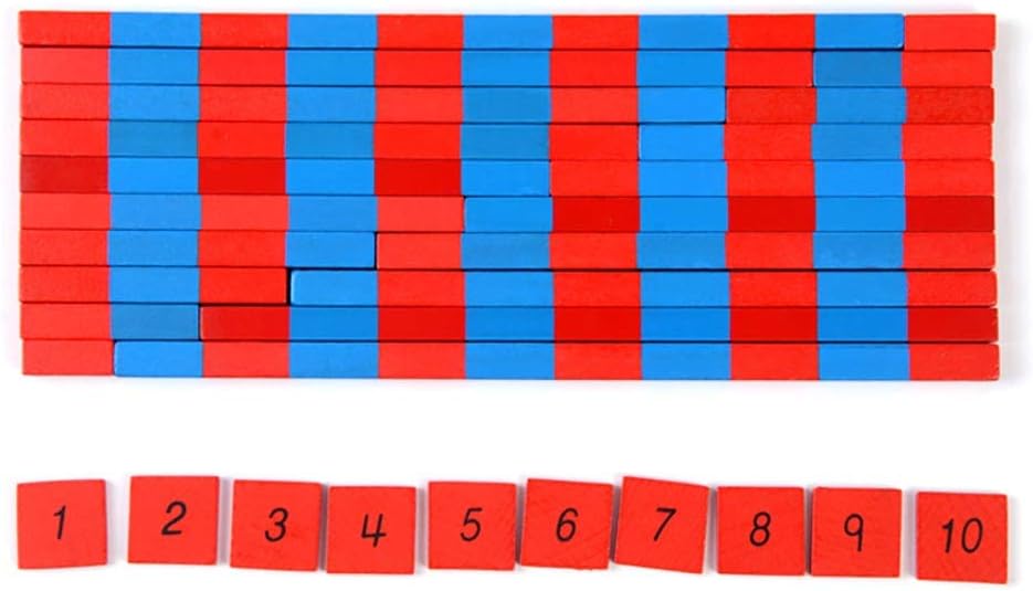 Kghios Montessori Small Numerical Rods with Number Tiles Montessori Math Toys Materials for Toddlers Kids image 6