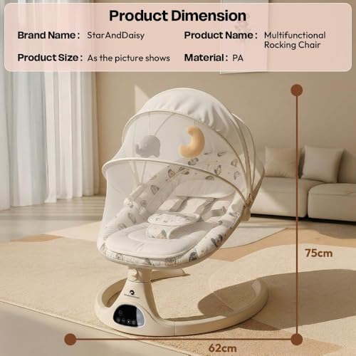 Image of StarAndDaisy Baby Rockers for 0 to 2 Years, Baby Multi Functional Rocker for Babies (601 White)