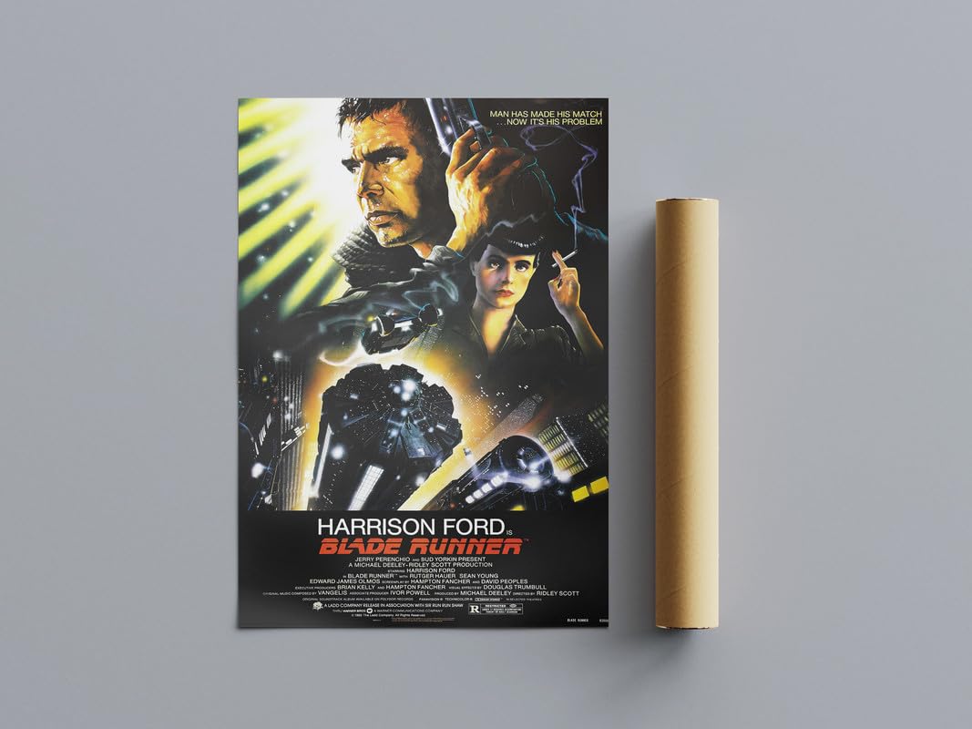Pixie Posters Multi Colour Cult Classic Movie Posters Blade Runner Wall Art (A4 Size 21Cmx29.7cm)