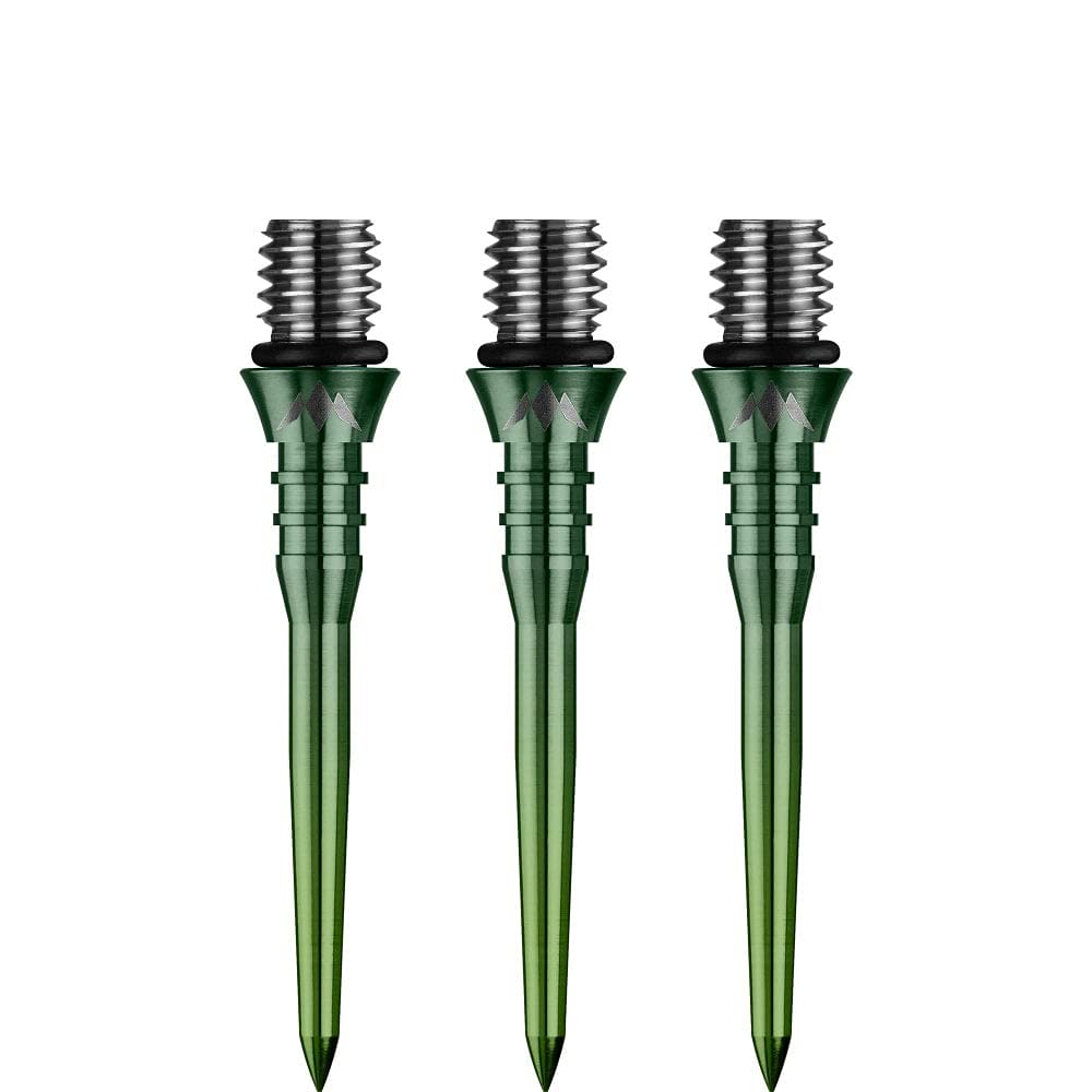 Mission Darts X2623 Titan Pro | 26 mm gerillte Titan-Dartspitze, Umwandlungspunkt, Farbverlauf, Grün
