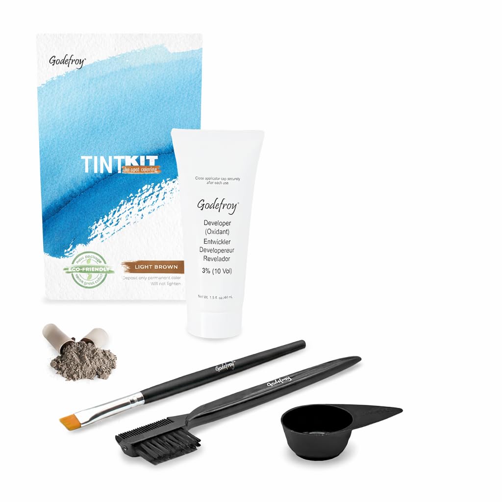 Hair Color Tint Kit for 100% Gray Coverage, Light Brown, 20 Applications, Long-Lasting Root Touch-Up for Men & Women, Pre-Measured Capsules, No Waste, DIY Salon-Quality Results at Home