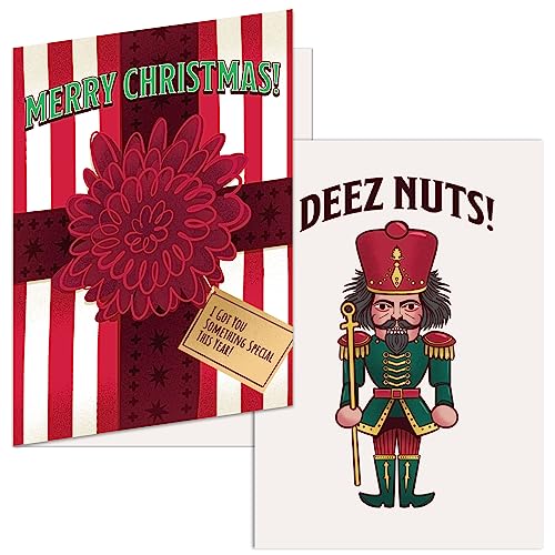 Crazy Dog T-Shirts Funny Merry Christmas Deez Nuts Nutcracker Special Package Adult Humor Card Christmas Cool Sarcastic Deez Nuts 6 Pack
