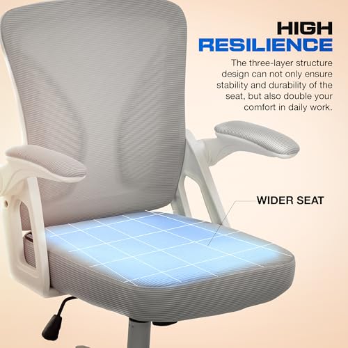 DROGO Premium Ergonomic Office Chair for Work from Home, High Back Computer Chair with Breathable Mesh, Adjustable Seat, Rocking & Winged Back |... - Image 7