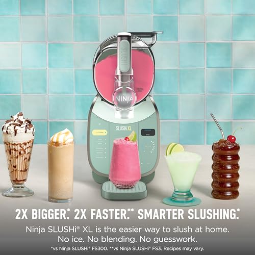 Image of Ninja SLUSHi XL Smart Frozen Drink Maker & Slushi Machine | With SlushAssist Technology |128 oz. Capacity | Sodas, Margaritas, Frappes, Milkshakes & More | Green | FS601GN